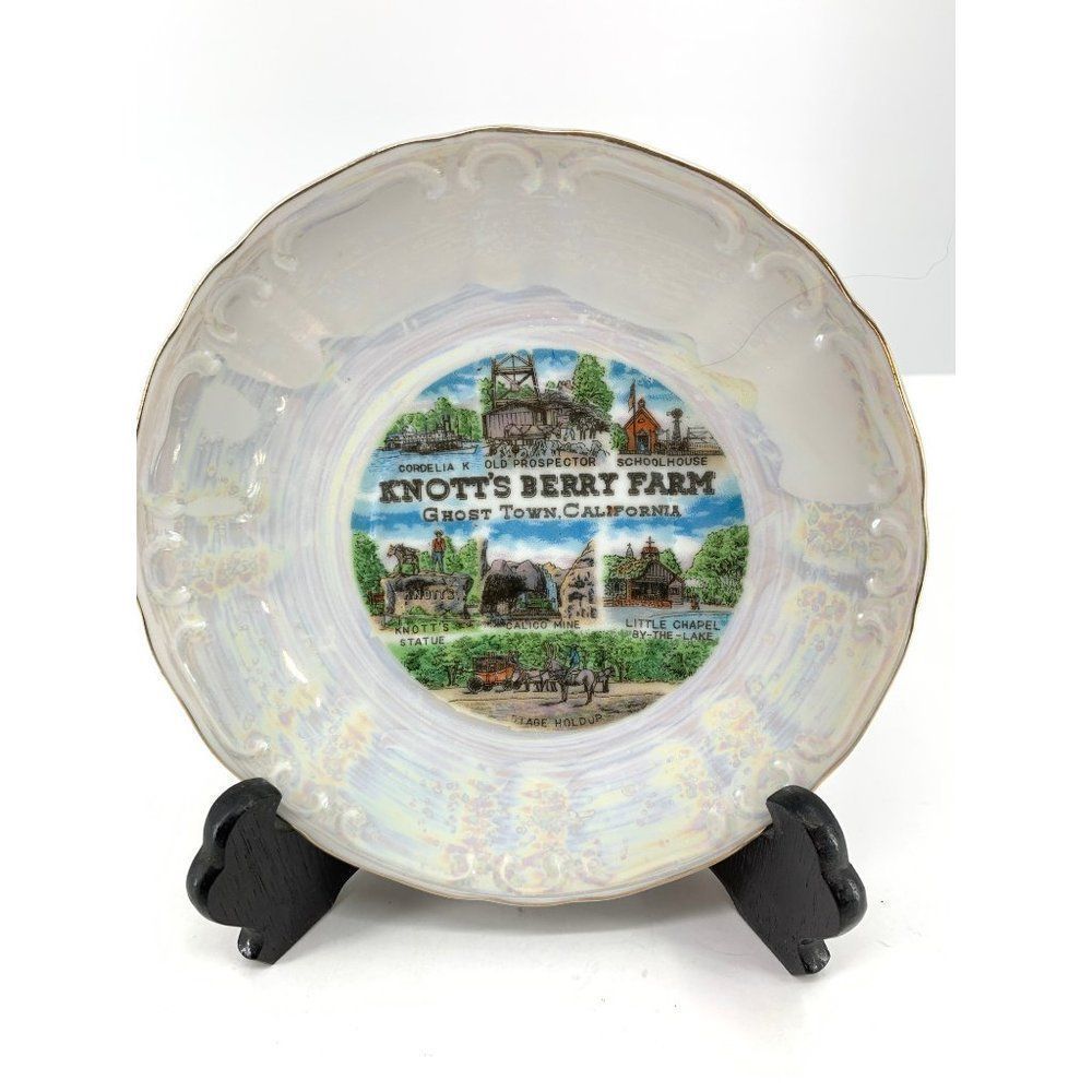 Vintage Knott's Berry Farm Ghost Town California USA Tourist Plate 1265  6"